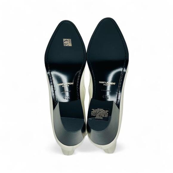 NIB Saint Laurent Vassili Boots EU 43.5 US 10.5 Smooth Leather Ivory White $1250 - Picture 10 of 13